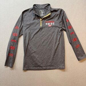 San Francisco 49ers NFL Team Apparel 1/4 Zip Pullover Men Medium